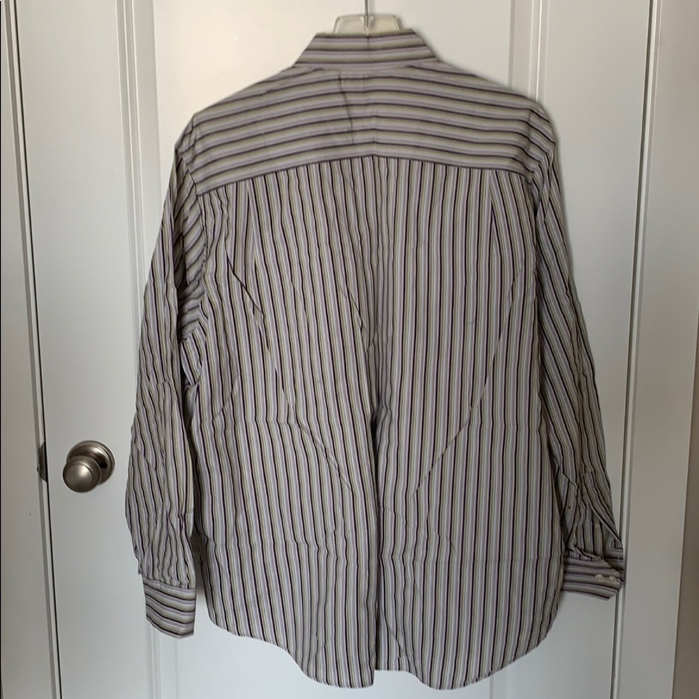 Alfani Striped Button Down Shirt - Picture 3 of 3